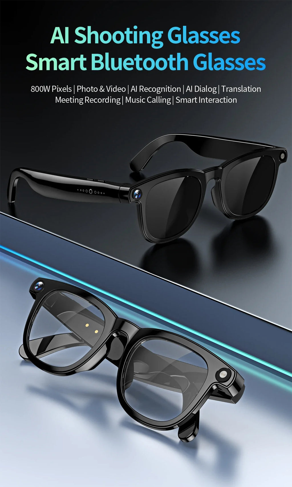 Smart 4K AI Glasses